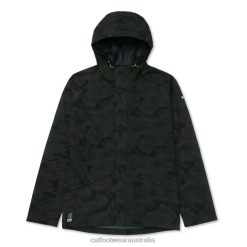 Cat Footwear Australia VN80112 Caterpillar Essential Rain Jacket Men Night Camo | Tops & Outerwear