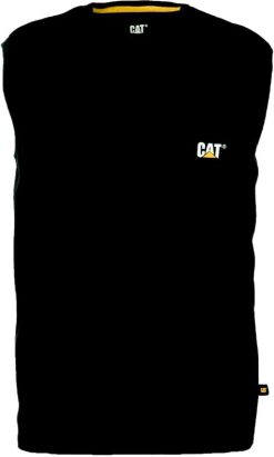Cat Footwear Australia VN80229 Caterpillar Trademark Sleeveless Pocket Tee Men Black | Tops & Outerwear