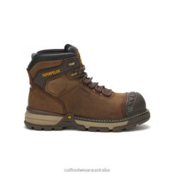 Cat Footwear Australia VN80283 Caterpillar Excavator Superlite Waterproof Thinsulate Carbon Composite Toe Work Boot Women Dark Brown | Work Boots