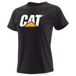 Cat Footwear Australia VN80322 Caterpillar Trademark Logo Tee Women Black | Tops & Outerwear