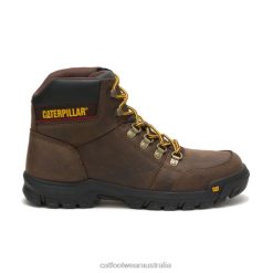 Cat Footwear Australia VN8040 Caterpillar Outline Work Boot Men Seal Brown | Work Boots