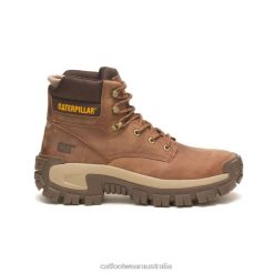 Cat Footwear Australia VN804 Caterpillar Invader Hi Steel Toe Work Boot Men Mushroom | Work Boots