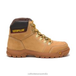 Cat Footwear Australia VN8064 Caterpillar Outline Steel Toe Work Boot Men Honey Reset | Work Boots