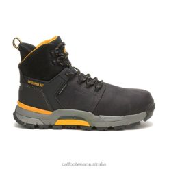 Cat Footwear Australia VN8073 Caterpillar Cat Edge Waterproof Nano Toe Work Boot Men Black | Work Boots