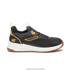 Cat Footwear Australia VN8082 Caterpillar Streamline Runner Carbon Composite Toe Work Shoe Men Black/Cat Yellow | Work Shoes