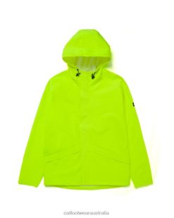 Caterpillar Boots Australia VN80114 Caterpillar Essential Rain Jacket Men Hi-Vis Yellow | Tops & Outerwear