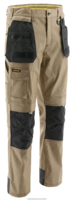 Caterpillar Boots Australia VN80117 Caterpillar H2O Defender Pant Men Dark Sand | Bottoms