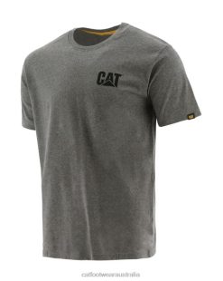 Caterpillar Boots Australia VN80213 Caterpillar Trademark Tee Men Dark Heather Grey | Tops & Outerwear