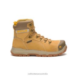 Caterpillar Boots Australia VN8024 Caterpillar Diagnostic 2.0 Waterproof Steel Toe Work Boot Men Honey Reset | Work Boots