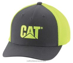 Caterpillar Boots Australia VN80255 Caterpillar Hi-Vis Mesh Cap Men Hi-Vis Yellow | Hat