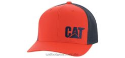 Caterpillar Boots Australia VN80258 Caterpillar Cat Trademark Trucker Hat Men Orange | Hat