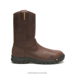 Caterpillar Boots Australia VN8060 Caterpillar Drawbar Steel Toe Work Boot Men Summer Brown | Work Boots