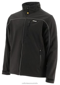 Caterpillar Clothing Store Melbourne VN80116 Caterpillar Soft Shell Jacket Men Black | Tops & Outerwear