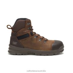 Caterpillar Clothing Store Melbourne VN8020 Caterpillar X Accomplice Waterproof Steel Toe Work Boot Men Real Brown | Work Boots