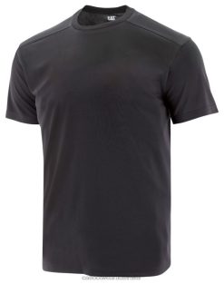 Caterpillar Clothing Store Melbourne VN80218 Caterpillar Coolmax Short Sleeve Tee Men Black | Tops & Outerwear