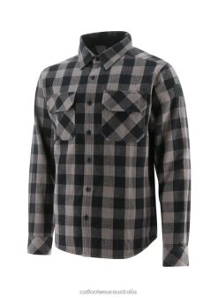 Caterpillar Clothing Store Melbourne VN80227 Caterpillar Buffalo Check Heavyweight Shirt Men Black | Tops & Outerwear