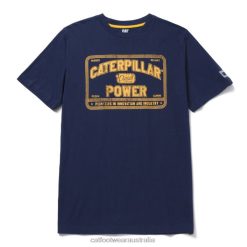 Caterpillar Clothing Store Melbourne VN80239 Caterpillar Power Tee Men Detroit Blue | Tops & Outerwear