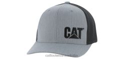 Caterpillar Clothing Store Melbourne VN80257 Caterpillar Cat Trademark Trucker Hat Men Heather Grey | Hat