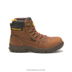 Caterpillar Clothing Store Melbourne VN80266 Caterpillar Resorption Waterproof Composite Toe Work Boot Women Brown | Work Boots