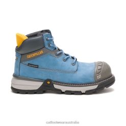 Caterpillar Clothing Store Melbourne VN80269 Caterpillar Excavator Superlite Waterproof Carbon Composite Toe Work Boot Women Blue Heaven | Work Boots