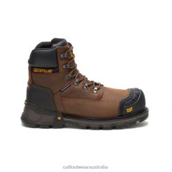 Caterpillar Clothing Store Melbourne VN8026 Caterpillar Excavator XL 6" Waterproof Composite Toe Work Boot Men Dark Brown | Work Boots