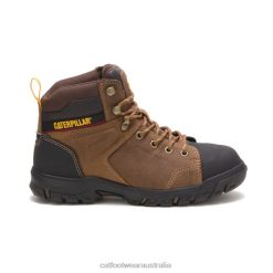 Caterpillar Clothing Store Melbourne VN80281 Caterpillar Wellspring Waterproof Metatarsal Guard Steel Toe Work Boot Women Real Brown | Work Boots