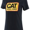 Caterpillar Clothing Store Melbourne VN80314 Caterpillar Diesel Power Tee Women Black | Tops & Outerwear