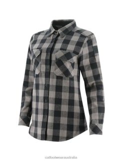Caterpillar Clothing Store Melbourne VN80317 Caterpillar Buffalo Check Heavyweight Shirt Women Black | Tops & Outerwear