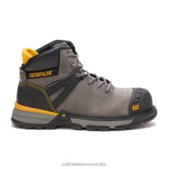 Caterpillar Clothing Store Melbourne VN8038 Caterpillar Excavator Superlite Waterproof Carbon Composite Toe Work Boot Men Pewter | Work Boots