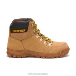 Caterpillar Clothing Store Melbourne VN8041 Caterpillar Outline Work Boot Men Honey Reset | Work Boots