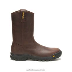 Caterpillar Clothing Store Melbourne VN8056 Caterpillar Drawbar Pull-On Work Boot Men Summer Brown | Work Boots