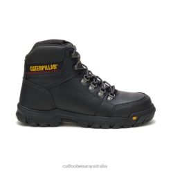Caterpillar Clothing Store Melbourne VN8065 Caterpillar Outline Steel Toe Work Boot Men Black | Work Boots