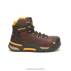 Caterpillar Clothing Store Melbourne VN8074 Caterpillar Cat Edge Protect Waterproof Thinsulate Carbon Composite Toe Work Boot Men Friar Brown | Work Boots