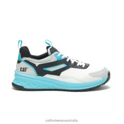 Caterpillar Clothing Store Melbourne VN8083 Caterpillar Streamline Runner Carbon Composite Toe Work Shoe Men Bright White/Blue | Work Shoes