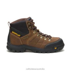 Caterpillar Clothing Store Melbourne VN808 Caterpillar Threshold Waterproof Work Boot Men Real Brown | Work Boots